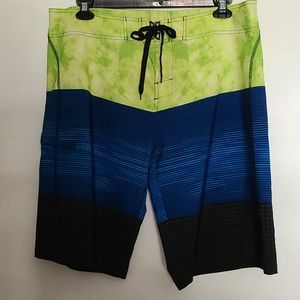 Burn side multi colored board shorts